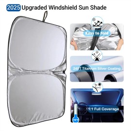 garage7autoparts Foldable Windshield Sun Shade for Toyota - 57x31.5" UV Heat Block&Sun Protection