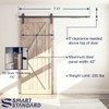 SMARTSTANDARD 7 FT Barn Door Soft Close Hardware Kit -