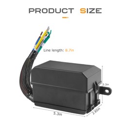 SCUARI Fuse Box,12V Relay Box,Car Accessories Fuse and Relay Box,6 Way Automotive Relay Box,Waterproof Relay Box with 6 Relays and 12 Way ATC/ATO Fuses Relay Panel,Fit for Auto Car (Prewired)