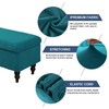 FUANGUI Ottoman Cover Slipcovers Rectangular Printed Folding Stretch Storage Bench