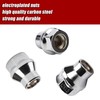 12x1.5 Chrome Extended Thread Lug Nut, 24PCS M12x1.5 ET Open