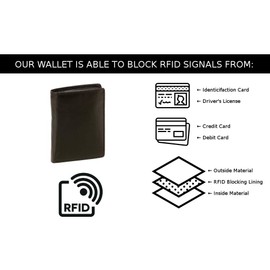 Viennese Box Wallet Men's Wallet for Coins with Secret Compartment and RFID Protection Block Film Protects Credit Cards from Data Thieves LEAS Genuine Leather, Black, black, Modern