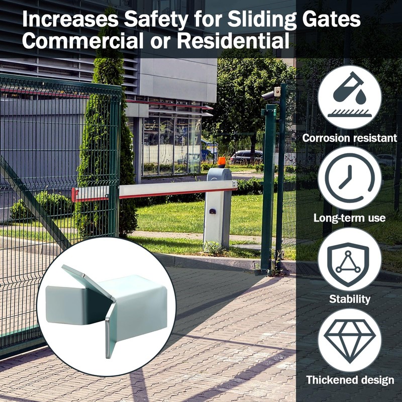 Zonon Slide Gate End Catch Retainer 2" Wide Heavy-Duty Steel