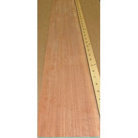 Ribbon Mahogany Sapele Wood Veneer 6" x 87" raw no Backing 1/42" Thickness A