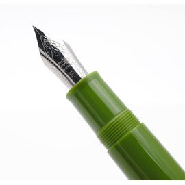 JINHAO X159 Resin Fountain Pen with Ink Converter (Fine Nib, Silvery Clip-Avocado Green)