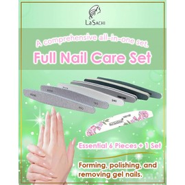 La SACHI Nail File Washable Nail File Set - 6 Pieces + 1. Brand: La SACHI