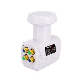 PremiumX Quad LNB Pxqs SE White 0.1 dB Quattro Switch Direct Connection of 4 Digital HDTV Full HD 3D 4 K 8 K