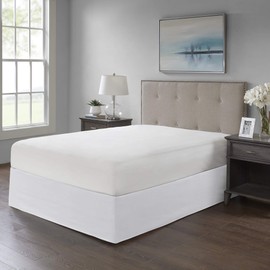 Madison Park Simple Fit Bedskirt, 6" W x 236" L + 26" D, White