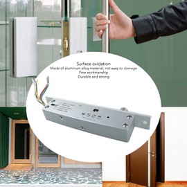 Focket DC12V Electric Deadbolt Lock, 5 Lines Electric Deadbolt Lock with 4 Time Delays, Electric Latch Plug, Narrow Door Lock, Fail Safe Electronic (Off Lock)