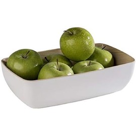 APS Frida Bowl 1/4 Bowl Melamine Fruit Bowl / Bread Bowl for 1.8 Litre Capacity 26.5 x 16.2 cm Height 7.5 cm White