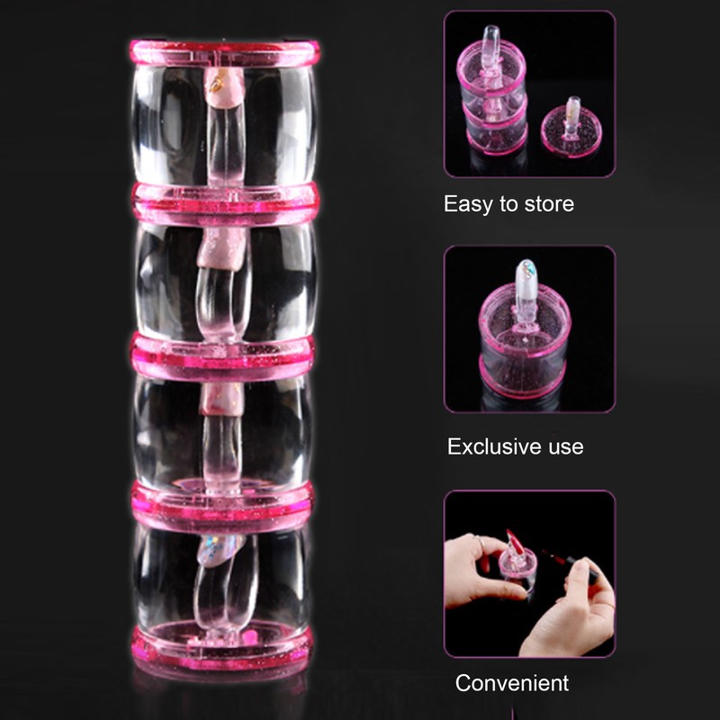 4pcs Nail Art Display Stand Flexible Practice Stand Nail Tips