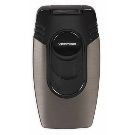 Vertigo Lotus Goliath Big Buddha Gunmetal Quad 4 Torch Butane Table Lighter