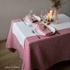 Linen & Cotton Gingham Tablecloth Estella - 100% Linen, White