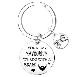 Nfyxcaz Funny Valentine's Day Gifts For Boyfriend Husband Couple Gifts For Men Anniversary Birthday Gifts For Him You're My Favorite Weirdo Keyring