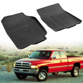 Floor Mats for Dodge Ram 1500 1994-2001 for Ram 2500 3500 1994-2002 Liner Crew Quad Classic Cab,All Weather Season Protection Truck Front Rubber Carpet 2000 2002 1999 1998 1997 1996 1995 Accessories