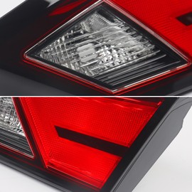 Huray Left Inner Tail Light Fit for Nissan Altima 2019-2022 [Halogen Type] LH Taillight Tail lamp Rear Brake Lamp Assembly OE Style Replacement for NI2802119 (Driver Side)