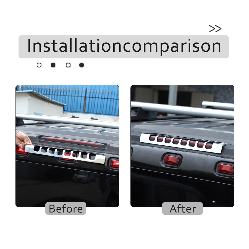 necar2020 Chrome Alloy High Mount Brake Light Trim Accessories Cover