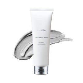 LUARA Treatment Wash, Face Wash Foam, Exosome, Charcoal, Mud, Clay, Pores, Blackheads, Squares, Absorbent, Thick Foam, Face Wash, Made in Japan, 6.3 oz (180 g)