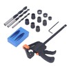 15Pcs Pocket Hole Jig 15° Aluminum Alloy Inclined Hole Drilling