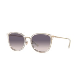 Coach HC7135 Sunglasses, Light Gold/Crystal/Purple Pink Gradient, 54 mm