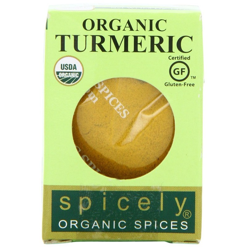 Spicely Organics Turmeric Powder 0.45 Ounce ecoBox Certified Gluten Free