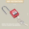 Bwintech 5 PCS 38MM Keyed Different Red Safety Padlock Lockout