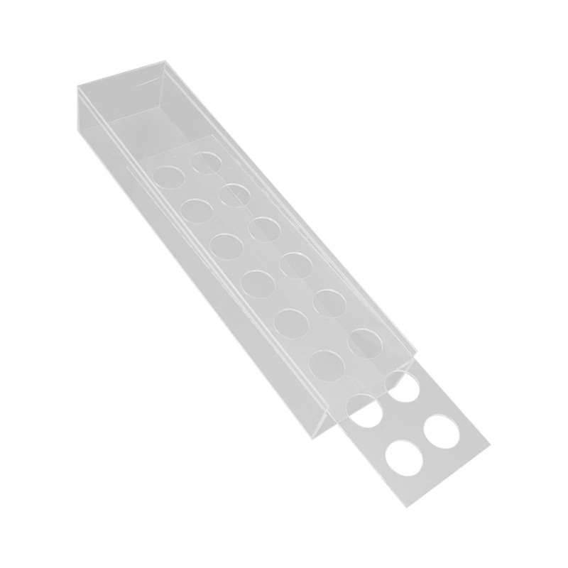 Clear Acrylic Flower Vase Multi Holes Elegant Decorative Long Rectangle