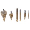 6Pcs/Set Spiral Grooved Step Drill Bit Hex Shank Stepped Drills