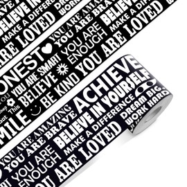 60 Feet Bulletin Board Borders, Encouraging Rolled Border Trim Back-to-School Bulletin Board Decoration, Walls, Desks, Windows, Doors, Chalkboards, Whiteboards Decors for School, Classroom & Offices