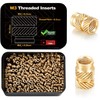 Kadrick Kadrick 200Pcs M3 Threaded Inserts for 3D Printing Components,M3*5mm*4.5mm
