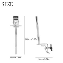 6 Inch Cowbell Holder Cow Bell Mount Bracket Cow-bell Clamp for Bass Drum Percussion Instrument Drum Set Kit Accessory
