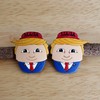 Trump 2024 Wooden Stud Earrings, MAGA, Red, White and Blue,
