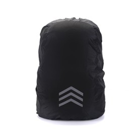 YINKE Rain Cover, Waterproof, 190T High Durability, Reflective Tape, Backpack Cover, Drop Prevention, Storage Bag, Compatible with 9.2 - 16.9 gal (30 - 40 L) (Black)