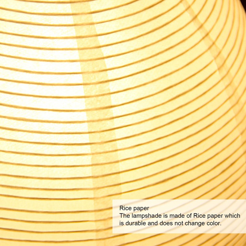 Lantern Table Paper Lamp Warm Light E14 Bulb Simple Installation