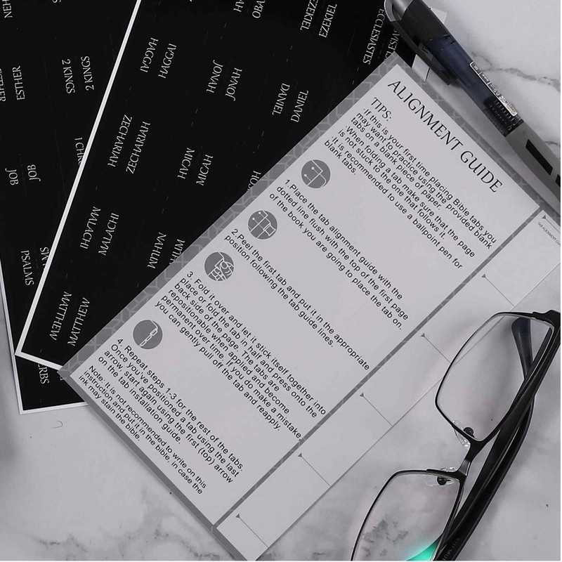 TELAIN Bible Tabs, Large Print Stickers, Easy to Read and