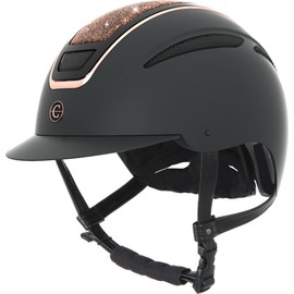 Covalliero Elite Women's Riding Helmet, Optimal Ventilation, Faux Leather Strap, Removable Inner Lining, ABS Hard Shell, Rose Gold, M/56-58 cm