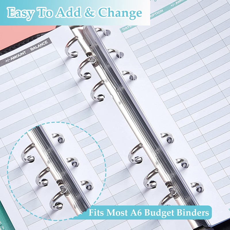 24Pcs Budget Sheets, Expense Tracker Sheets for A6 Budget Binder
