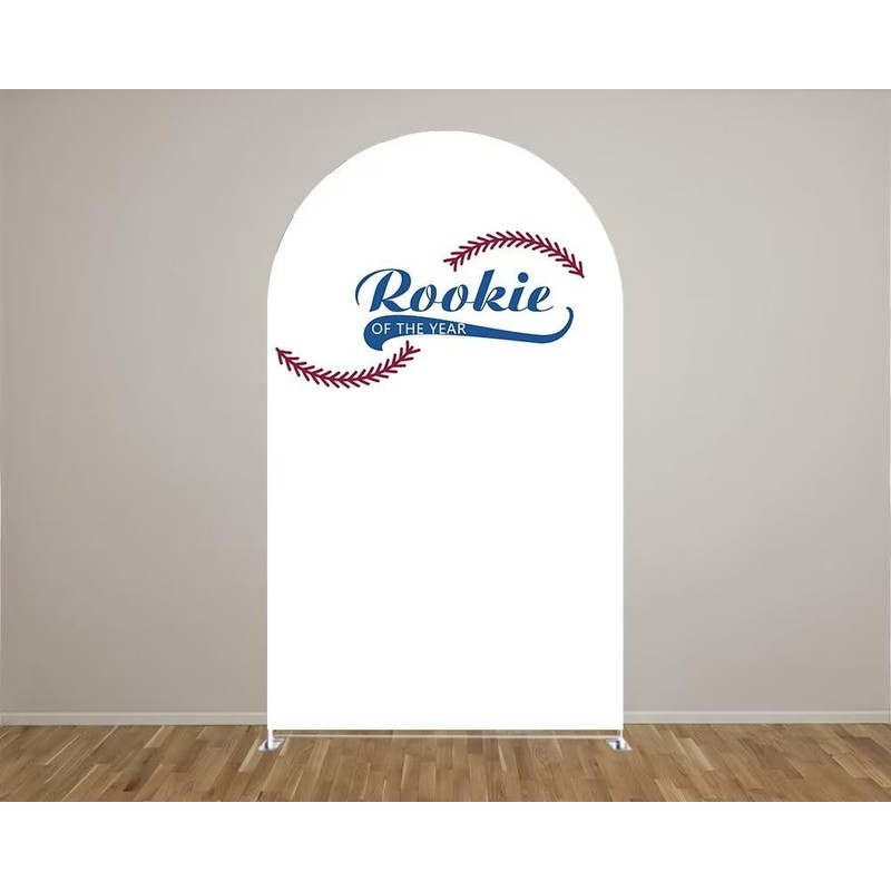 Iydamc Arched Fabric Backdrop Covers for Baseball Party Rookie of