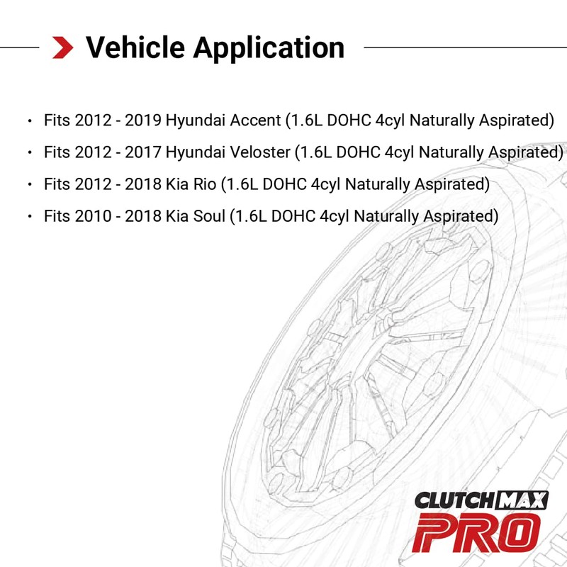 CMP Stage 1 Street Clutch Kit Fits Hyundai 2012-2019 Accent