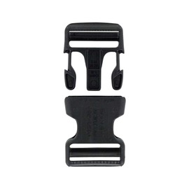 Ohio Travel Bag Dual Adjustable Side Squeeze Buckle, 1-1/2 Inch, Black, Plastic, C-1683