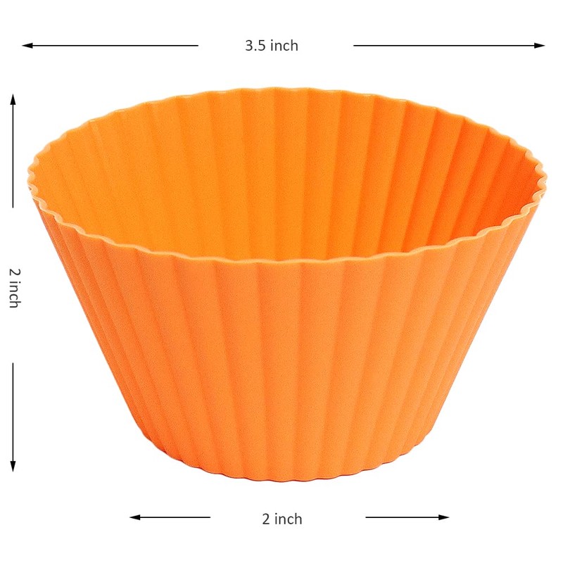 Pharamat Extra Large Silicone Muffin Cups 24 Pack, 3.54 Inch