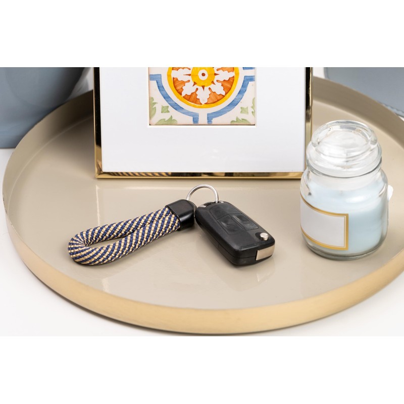 Schlüsselanhänger (gold/blau)