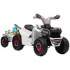 Aosom Kids ATV Quad Car with Back Trailer, 6V Electric
