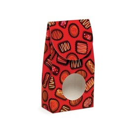 Chocolate Lovers Gourmet Window Box,for Holiday Birthday Wedding Anniversary Candie Snack Gift Basket. Small 3.5x1.75x6.5 Inch, 6 Pack