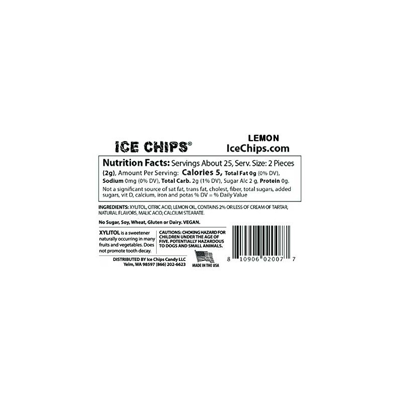 ICE CHIPS Xylitol Candy 6 Tins (Fruity Pack); Low Carb,