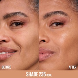 Maybelline Lifter Plump & Glow Foundation, Liquid Foundation with 2% Niacinamide + Hyaluronic Acid, Plumping and Brightening Face Makeup, 235, 1 Count