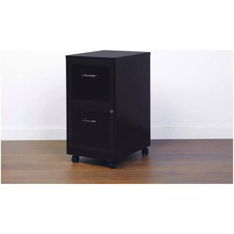 Lorell Space Solutions 18" Metal 2 Drawer Mobile Smart Vertical
