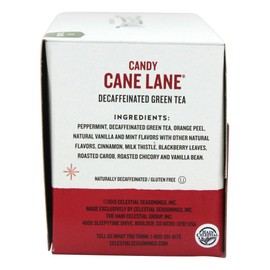 Candy Cane Lane Green Holiday Tea decaf 20 Tea Bags