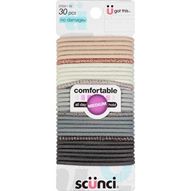 Scunci No Damage Comfortable All Day Medium Hold Elastics
