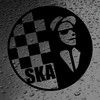SKA Black Circle Two Tone MOD Rude Boy Decal Sticker